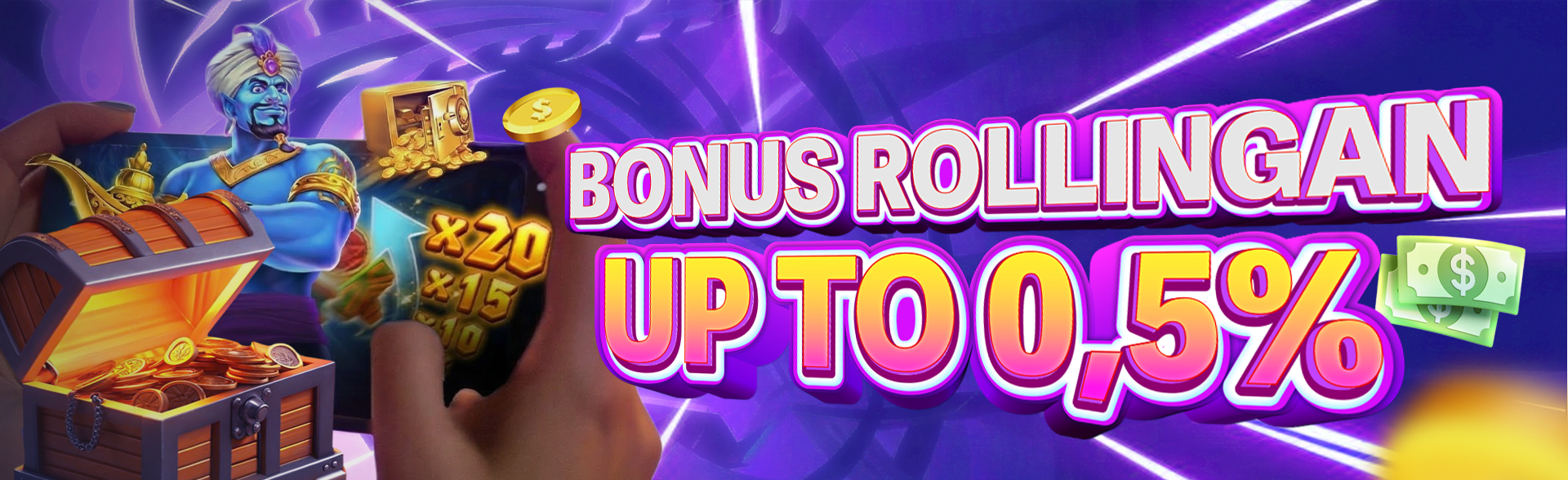 BONUS REBATE MINGGUAN UP TO 0.5%