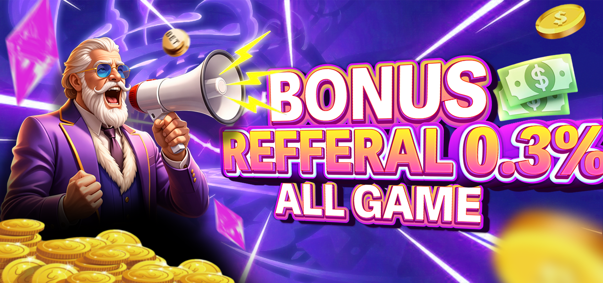 BONUS REFERRAL ALL GAME 0.3%